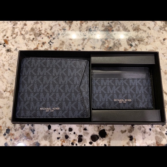 Brand 🆕 Mens Blue Micheal Kors Wallet - Picture 1 of 8